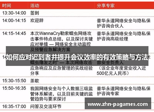 如何应对迟到者并提升会议效率的有效策略与方法